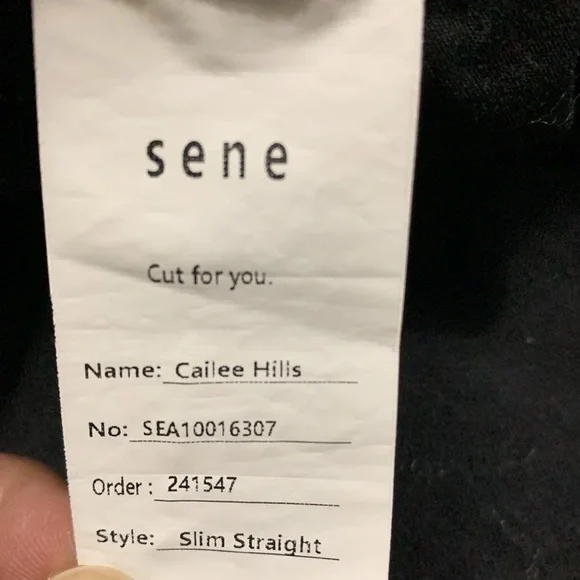 Sene Cailee Hills Women Sizeless Air Straight Black High-Rise Full Length Jeans - Picture 8 of 13